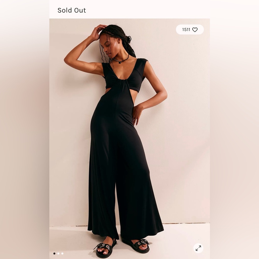 Free People Beach Mariah One Piece Cutout Jumpsuit Size Medium